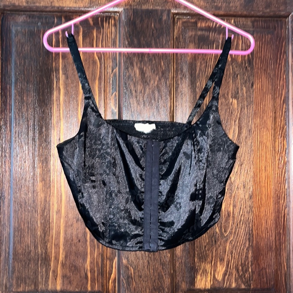 LA Hearts Black Corset Top